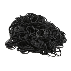 Bán buôn dây thun cao su mini màu đen, nhà sản xuất dây thun buộc tóc giá rẻ - Product Image 1