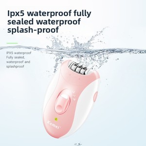 Depiladora Kemei KM-189B <span class=keywords><strong>para</strong></span> Mujer, Diseño Único, Carga Rápida, Resistente al Agua IPX5, Carga USB <span class=keywords><strong>para</strong></span> Uso Doméstico y en el Automóvil - Product Image 3
