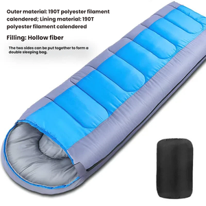 <span class=keywords><strong>Saco</strong></span> de <span class=keywords><strong>Dormir</strong></span> de Poliéster Resistente a la Suciedad para Acampar al Aire Libre en Invierno, para Adultos, con una Longitud de 190+30 cm, para Viajes y Senderismo - Product Image 6