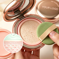 Alas Bedak Cushion Baru Natural Glow Tahan Lama Portable BB Cushion Spons Lembut Custom Logo Makeup Cushion Base