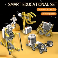 SAMLOK - Juego de 420 Piezas de Bloques de Construcción Electrónicos para Educación Científica, Excavadora, Tema de Edificios Modernos para Niños, Escala 1:24