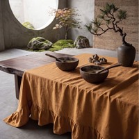 Nappe unie de style européen minimaliste pour table de salle à manger, cuisine, restaurant, pique-nique en plein air et décoration intérieure