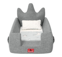 Lit pour chat de conception exclusive, de haute qualité, moderne, toutes saisons, avec coussin et couverture en mousse à mémoire de forme, housse amovible