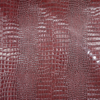 Cuir synthétique PVC effet crocodile gaufré, résistant à l'eau, bicolore, haute brillance, qualité luxe, directement de l'usine, pour la fabrication de sacs