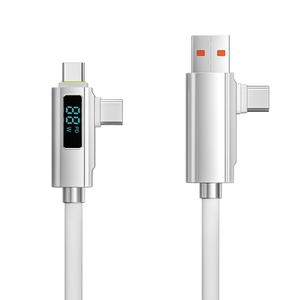 สายชาร์จเร็ว<span class=keywords><strong>2</strong></span> IN <span class=keywords><strong>2</strong></span>ดีไซน์ใหม่ USB Type C TO Type C <span class=keywords><strong>iOS</strong></span> | จอแสดงผล LED 60W 27W | อลูมิเนียมซิลิโคน1M - Product Image 4