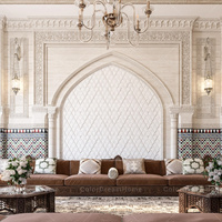 Canapé Majlis arabe antique Sièges de sol Majlis arabe de luxe Canapés classiques à ossature en bois