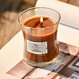 Bougie d'encens, Porte-bougie serre-taille, Bouteille en verre vide transparente avec couvercle en bois, Pots à bougies en verre avec couvercles - Product Image 3