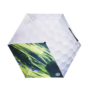 Custom Wholesaler Of Premium Golf Shrink Anti-Bounce Creative Pattern Umbrella For Rain Or Shine