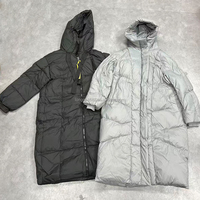 Veste d'hiver longue à manches longues en duvet matelassé européen américain pour hommes et femmes, manteau long taille plus