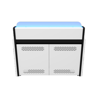 Poste de travail multi-personnes personnalisé avec console de contrôle réglable, bureau vertical moderne en métal