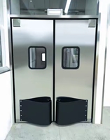 Porte battante industrielle à double action en acier inoxydable 304, insonorisée, ignifuge, certifiée ISO9001 CE pour l'intérieur