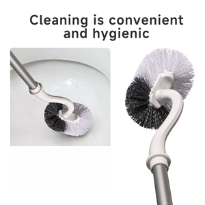 Juego de cepillos de limpieza para inodoros portátiles HOLAMOPA PP con soporte, cerdas gruesas para eliminar manchas y resistente a los olores - Product Image 6