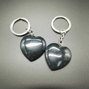 Crystal Crafts 2026 gemstone stones High quality gemstone crystal heart key chain Energy Healing