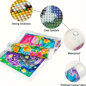 Kit de pintura de diamante puesta de sol isla Tropical 5D DIY al por mayor 40 40cm decoración de pared con paisaje de escena de playa de palmera - Product Image 6