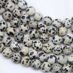 ลูกปัดหินธรรมชาติลายจุดทรงกลมสำหรับทำสร้อยข้อมือขนาด 8 มม. ขายส่ง - Product Image 2