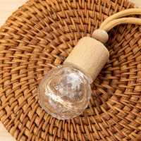 Diffuseur de parfum pour voiture en verre texturé losange de 11 ml avec corde de suspension, flacon vide pour décoration et assainisseur d'air