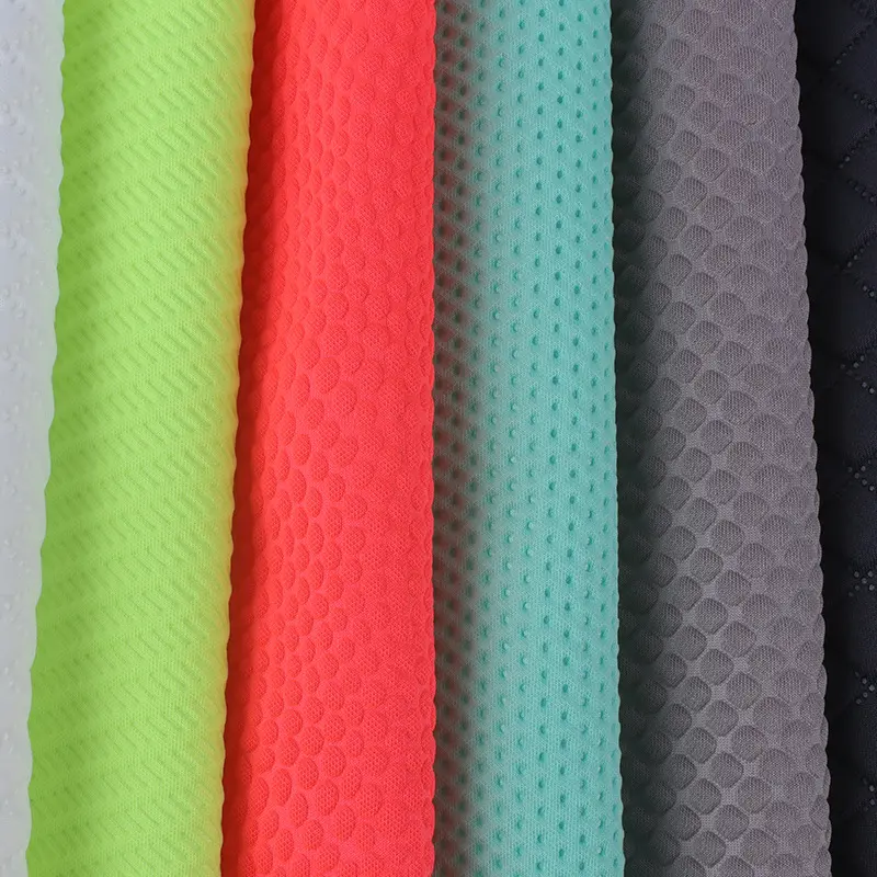 MingSheng Hot Selling Eco-friendly Custom Different Pattern Shark Skin Textured Non-slip Embossed Neoprene Fabric Sheet