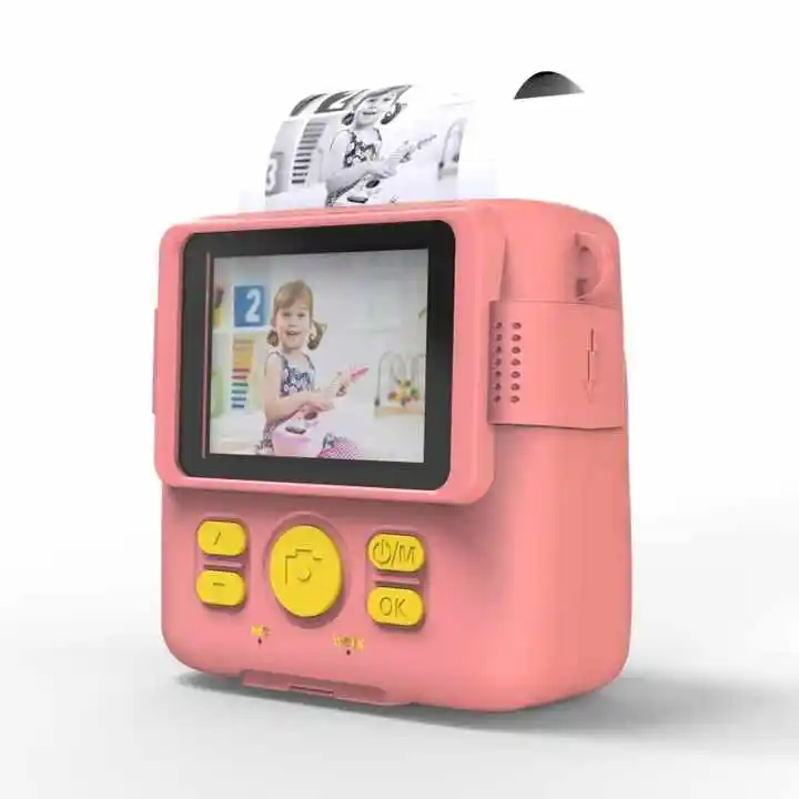 Portátil delantero y trasero 12 millones de cámaras duales Digital Kids Toy Video CE ROHS Mini cámara de impresora de fotos instantánea