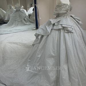 Jancember DW0101 Bling Off épaule mariage brillant robe de bal robes de soirée pour les grosses filles - Product Image 4