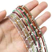 Collier ras du cou délicat en perles de cristal facettées et perles d'eau douce de 2 mm, bijoux fantaisie bohème coquette, cadeau pour elle