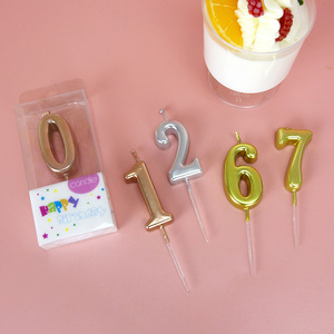 Bougies d'<span class=keywords><strong>anniversaire</strong></span> numériques écologiques dorées, fourniture directe d'usine, peinture pour bougies métalliques or, argent, caméléon - Product Image 2