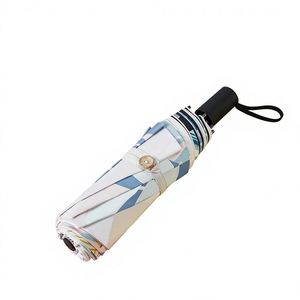 Parapluie publicitaire manuel à trois plis, changeant de couleur, avec revêtement noir anti-UV, activé par l'eau, pour cadeaux d'affaires - Product Image 1
