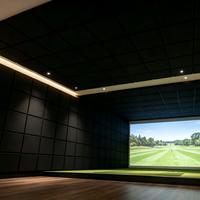 Solution d'insonorisation pour simulateur de golf commercial |   Panneaux muraux acoustiques anti-impact en gros pour club de golf