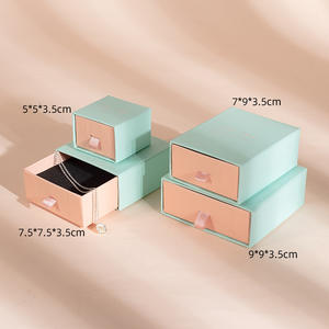 Custom Small Paper Cardboard Ring <strong>Jewellery</strong> Drawer Boxes Packaging <strong>Unique</strong> Jewelry Gift Box and Bag With Logo Printed - Product Image 4