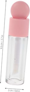 Tube de brillant à lèvres en plastique en forme de cœur de 6 ml avec bouchon à vis, logo personnalisé, grand applicateur et pinceau, MOQ 100 pièces - Product Image 2