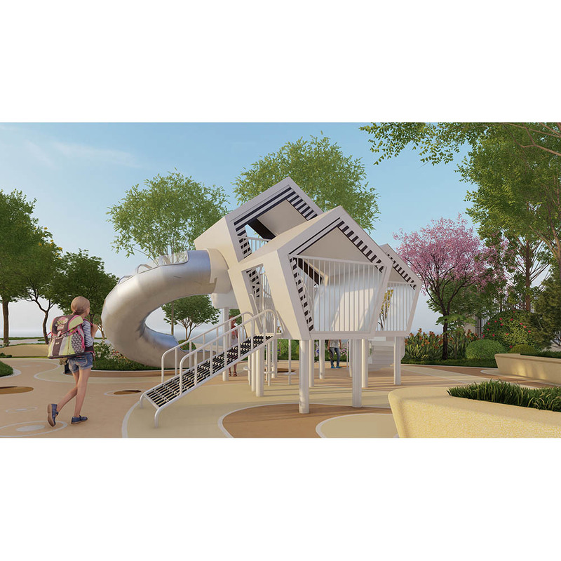 Customized Kids Outdoor Playground Equipment Playhouse