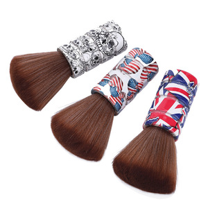 Hairbrush Nylon Soft Bristle <b>Round</b> Paddle Styling <b>Brush</b> National Flag Skull Heart Design Hair Styling Tools - Product Image 5