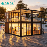 Maisons préfabriquées modulaires AKAY à structure en acier, installation rapide, résistantes au vent et aux tremblements de terre, en kit.