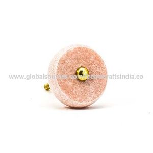 High Quality Natural Stone Marble Knob Personalized Brass Drawer Pulls Handles for Kitchen Bedroom <b>Cabinets</b> High Quality - Product Image 3