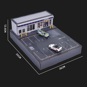 Modello di Parcheggio Multipiano in <span class=keywords><strong>Scala</strong></span> <span class=keywords><strong>1</strong></span>:<span class=keywords><strong>64</strong></span> con Luci, Garage Sopraelevato per Esposizione e Conservazione, Modello in Miniatura - Product Image 5