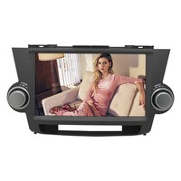 Carplay Auto 10 Inch GPS Navigasi Layar Sentuh Double Din Android Radio Stereo Mobil untuk Toyota Highlander 2009-2013