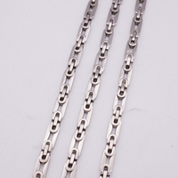 Ensemble bijoux chaîne maillons entrelacés unique acier inoxydable ton argent, cadeau remise diplôme, tendance