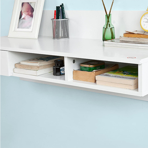 Wall Mounted <strong>Floating</strong> <strong>Desk</strong> in White - Product Image 5