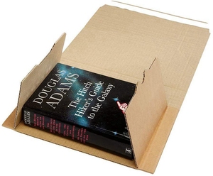 High quality strong hard 2mm E flute corrugated Cardboard Book Wrap Box Twist Mailer box for book packaging