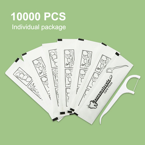 10000pcs de <span class=keywords><strong>fil</strong></span> <span class=keywords><strong>dentaire</strong></span> <span class=keywords><strong>pas</strong></span> <span class=keywords><strong>cher</strong></span> emballé individuellement bâton de <span class=keywords><strong>fil</strong></span> <span class=keywords><strong>dentaire</strong></span> en plastique écologique 2 en 1 avec cure-dents - Product Image 1