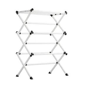 Cintre de séchage pliable en plastique, pivotant à 360 degrés pour vêtements, permettant de gagner de l'espace, support de séchage pliable - Product Image 1