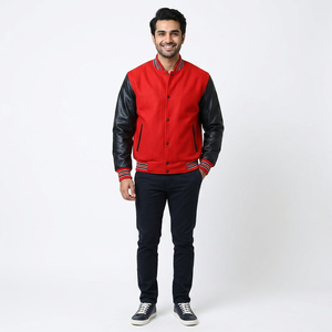 Nueva Chaqueta Universitaria Personalizada 2026 con Logotipo Bordado, Chaqueta de Béisbol Universitaria para Hombre - Product Image 1