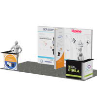 Système de présentoir lumineux modulaire TIANLANG pour marque alimentaire, stand personnalisé pour salon professionnel, sublimation par transfert thermique, léger et écologique