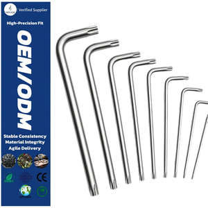 Jeu de clés Torx, clés Allen en L chromées en acier Cr-V, anti-effraction, à bras long, outil de réparation professionnel - Product Image 1