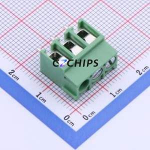 DB302-5.0-3P-GN-S Screw Terminal Block P=5mm Connector ( Construction: 1x3P )( Pitch: 5mm )( Color: Green ) - Product Image 1