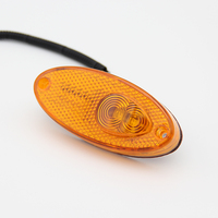Lampe de position latérale à LED ambrée avec réflecteur réflexe Bus Truck Trailer