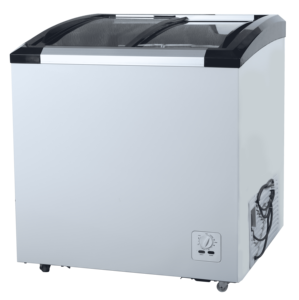 Freezer ChestFreezer Crema para el pecho, fabricante, ahorro de energía, OEM, congelador de pecho de congelación profunda, puerta corredera de vidrio - Product Image 1