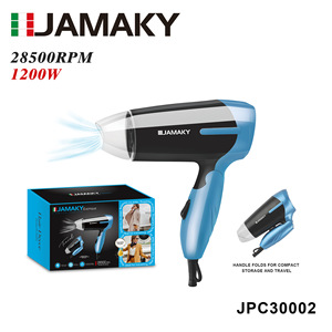 Secador de Pelo JAMAKY 1200W 28500 RPM, Plegable, Diseño Compacto para Viajes - Product Image 1