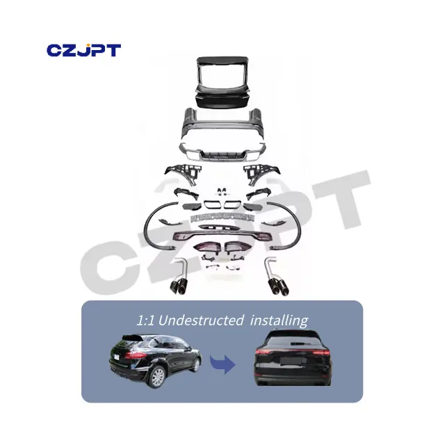 Cung Cấp Phía Sau Xe Bumper Facelift Cơ Thể Kit Cho 958 Để 9Y0 Porsche Cayenne Cơ Thể Kit Nâng Cấp