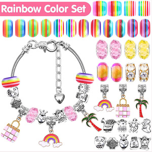 Wholesale 112pcs/set Charm Bracelet Making Set Unisex Jewellery <b>Kits</b> Gifts <b>DIY</b> Gold Plated Copper Alloy Snake Chain Bracelet - Product Image 3