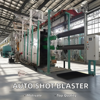Máquina de granallado de superficie automática eléctrica, nueva condición, pulido de acero usado, desbarbado, núcleo de Motor PLC de tiro de acero